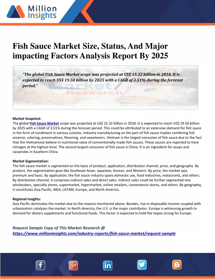 fish sauce market size status and major impacting