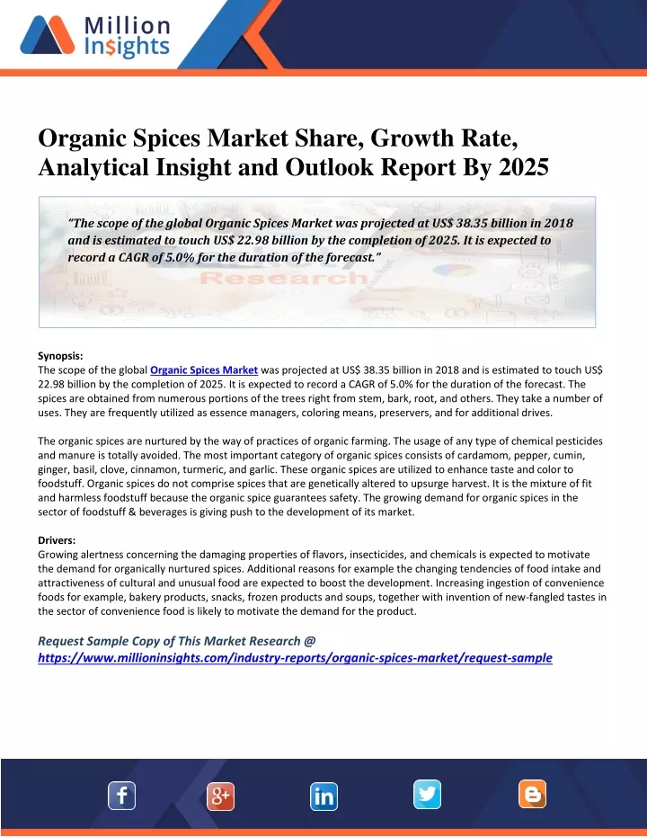 organic spices market share growth rate