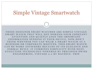 s imple v intage s martwatch
