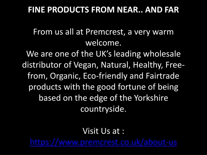 fine products from near and far from