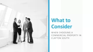 what to consider