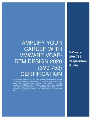 amplify your career with vmware vcap dtm design