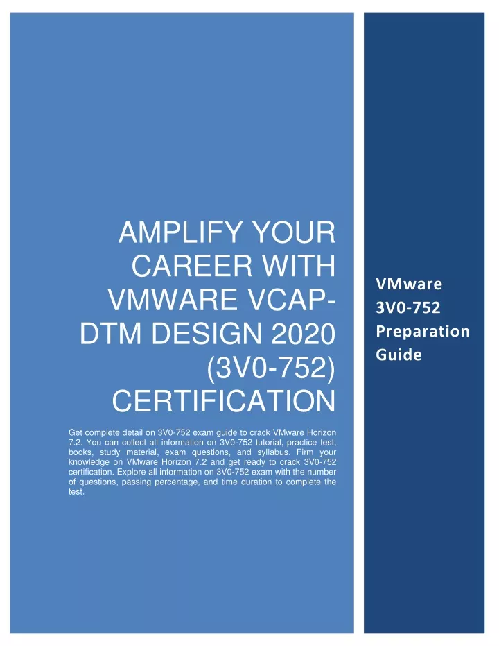 amplify your career with vmware vcap dtm design