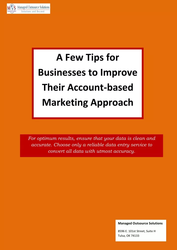 a few tips for businesses to improve their