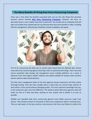 the many benefits of hiring data entry