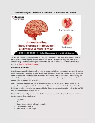 understanding the difference in between a stroke