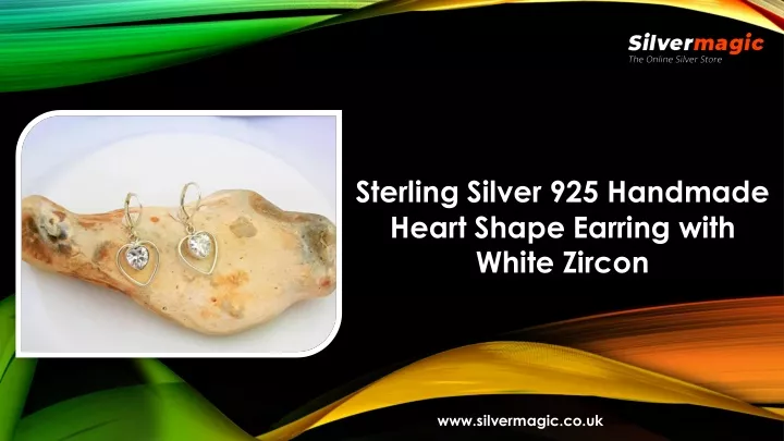 sterling silver 925 handmade heart shape earring