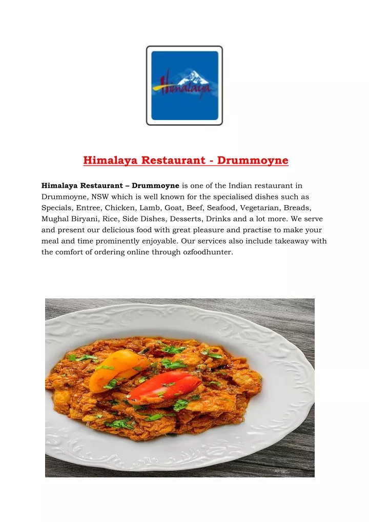 himalaya restaurant drummoyne