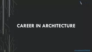 career in architecture