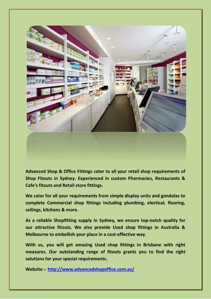 advanced shop office fittings cater to all your