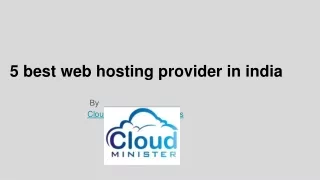5 best web hosting provider in india