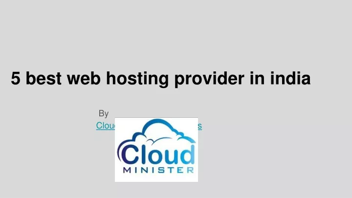5 best web hosting provider in india