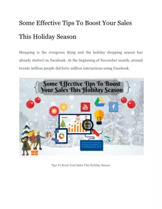 some effective tips to boost your sales