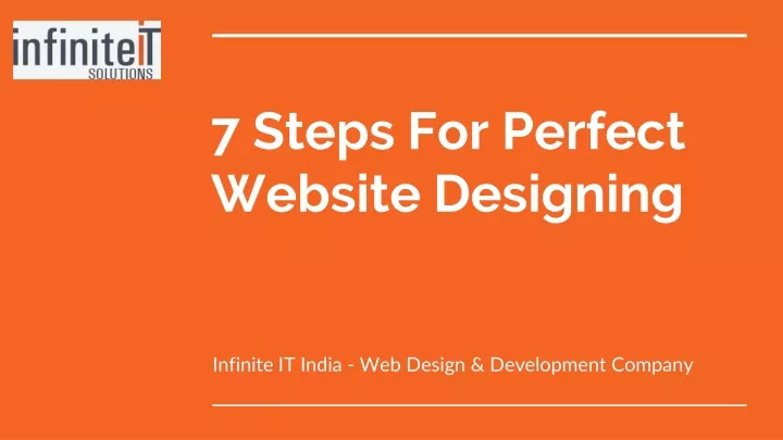 7 steps for perfect website designing