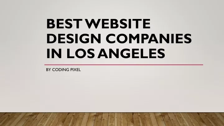 best website design companies in los angeles