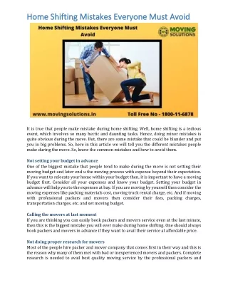 home shifting mistakes everyone must avoid home