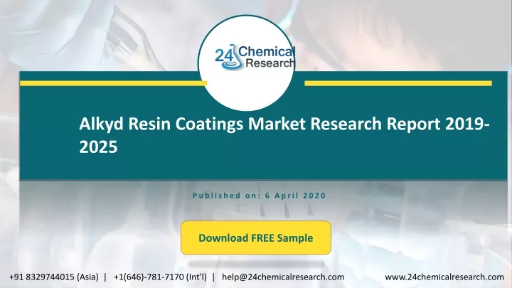alkyd resin coatings market research report 2019