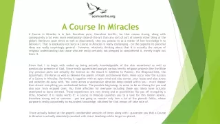 a course in miracles