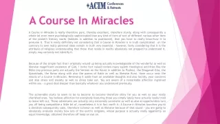 a course in miracles