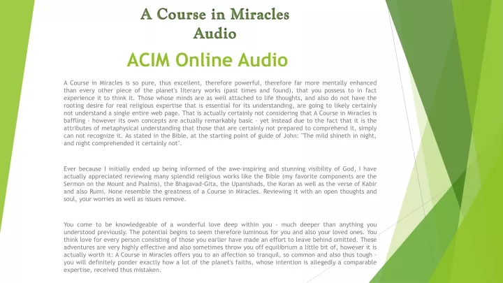 acim online audio