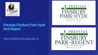 Finsbury Park residential properties bangalore by Prestige Group