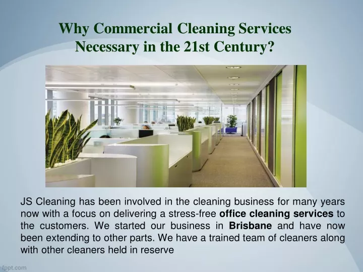 why commercial cleaning services necessary