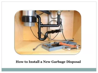 how to install a new garbage disposal