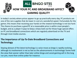 how your pc and broadband affect gaming quality