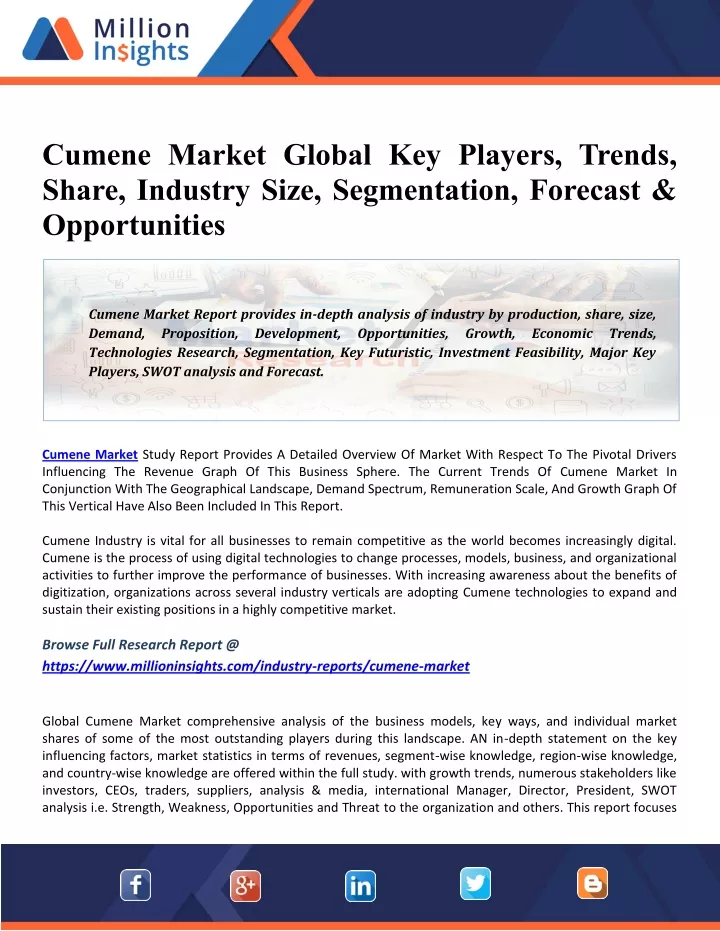 cumene market global key players trends share