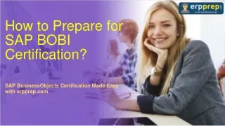 how to prepare for sap bobi certification