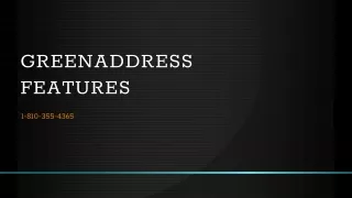 greenaddress features