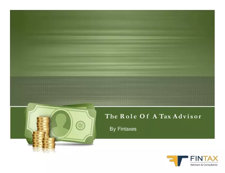 the role of a tax advisor by fintaxes