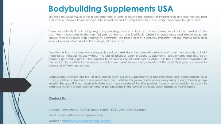 bodybuilding supplements usa