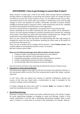 gofounders how to get strategy to launch