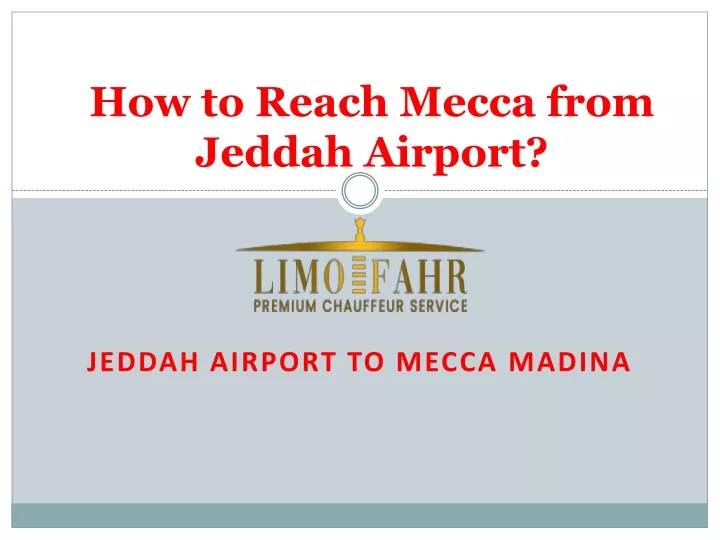 how to reach mecca from jeddah airport