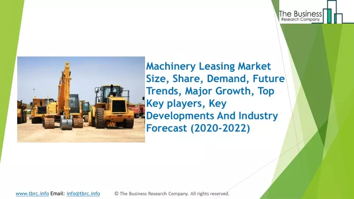machinery leasing market size share demand future