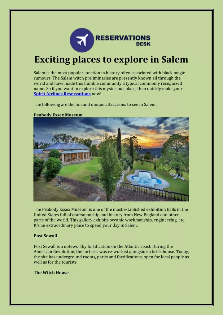 exciting places to explore in salem salem