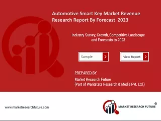 Automotive Smart Key Market Revenue Research Report - Global Forecast till 2023