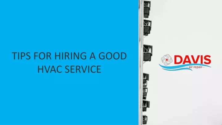 tips for hiring a good hvac service