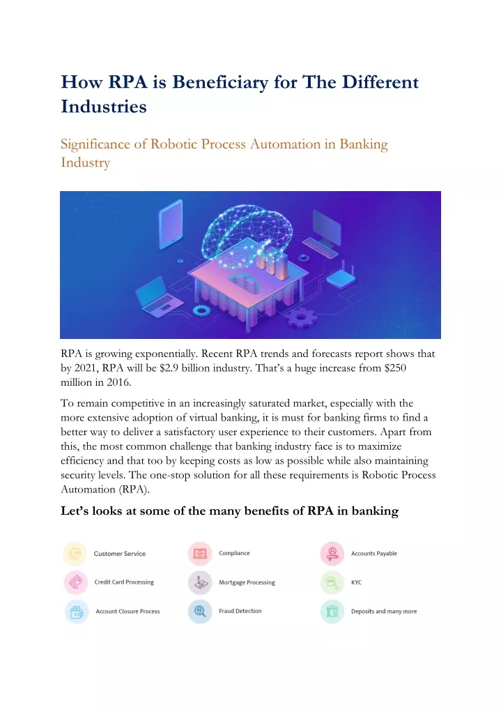 how rpa is beneficiary for the different