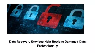 Data Recovery Services Help Retrieve Damaged Data Professionally