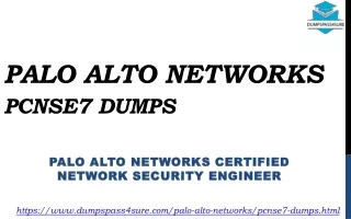Latest Paloalto Networks ACE PCNSE7 Dumps, Verified Study Material 2020 Dumpspass4sure