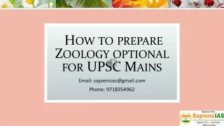 How to prepare Zoology optional for UPSC Mains