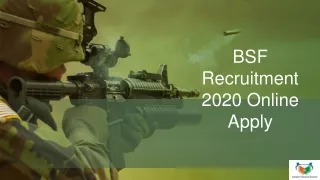 BSF Recruitment 2020 Online Apply