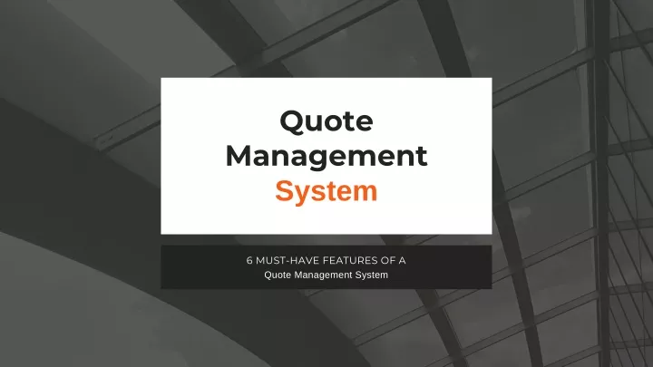 quote management system