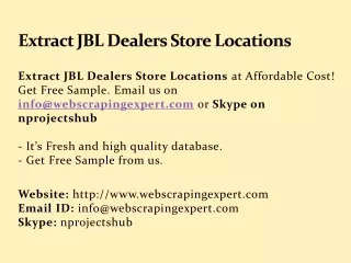 extract jbl dealers store locations