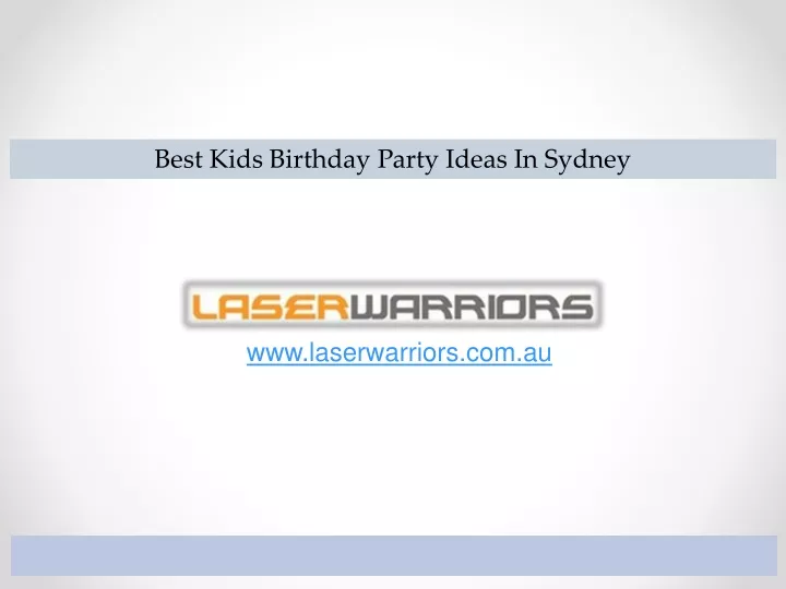 best kids birthday party ideas in sydney