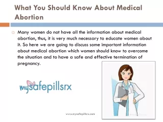 What You Should Know About Medical Abortion