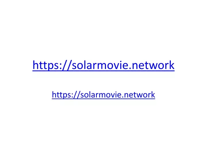 https solarmovie network