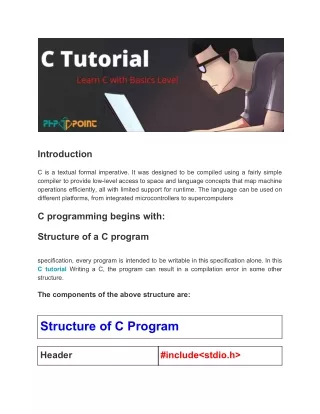 introduction c is a textual formal imperative